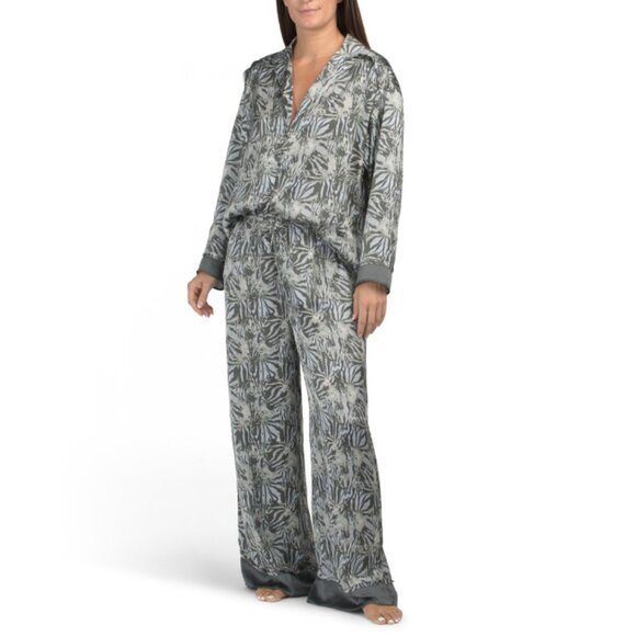 FREE PEOPLE Seafoam Dreamy Days Pajama Top And Pants Set - Picture 1 of 2